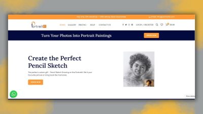 PortraitIt Website - custom handmade painting